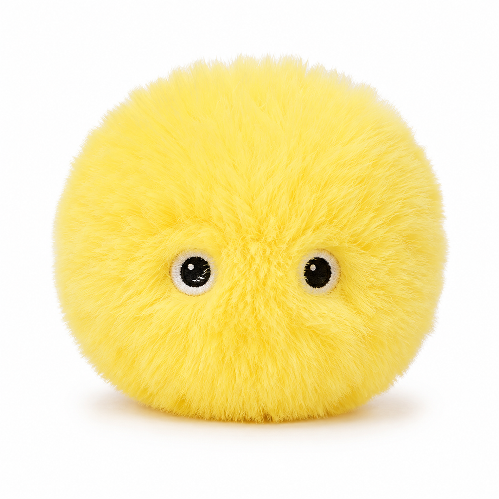 Balle interactive Museau en peluche, coloris jaune