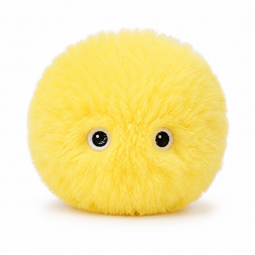 Balle interactive Museau en peluche, coloris jaune