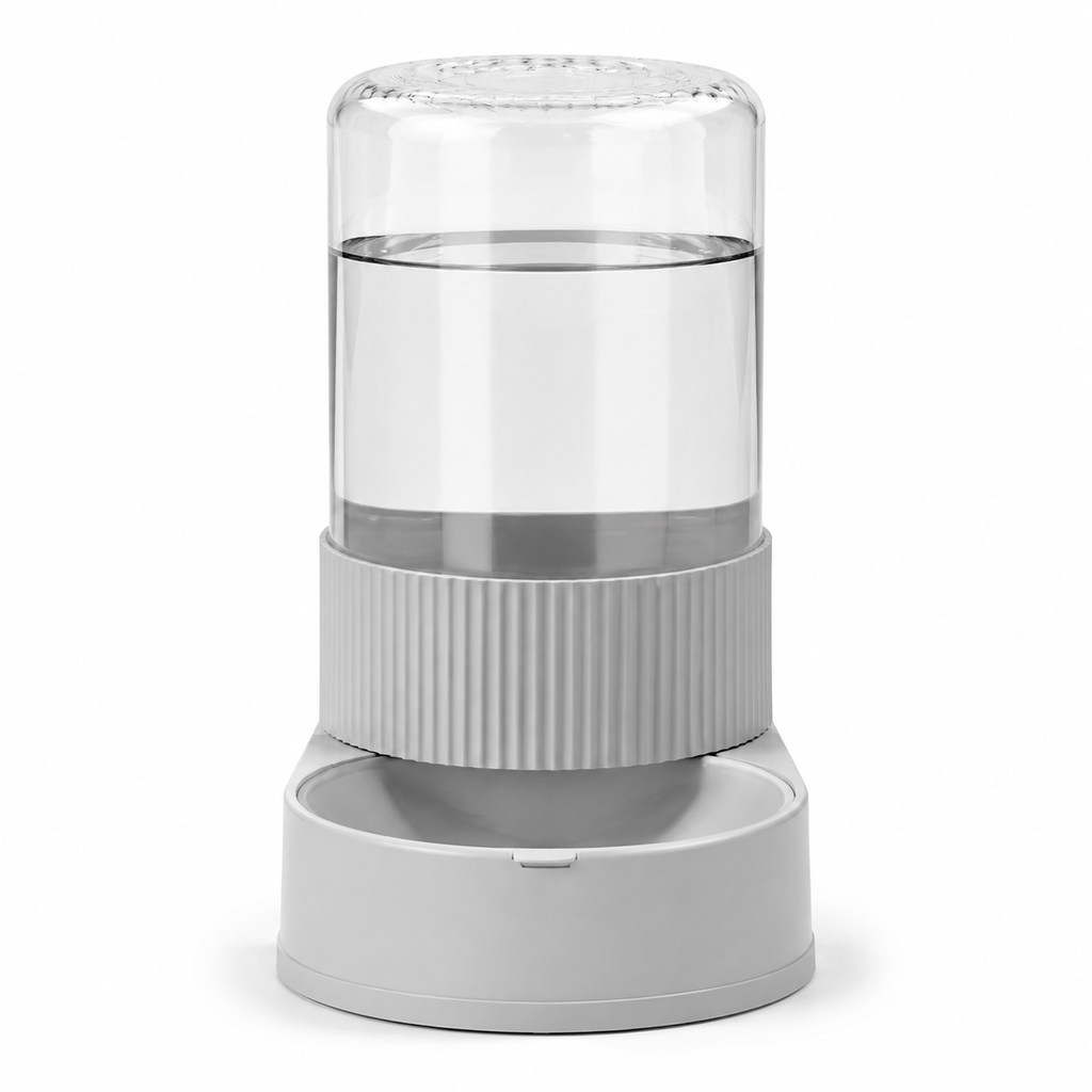 Distributeur gravitaire Museau version eau, réservoir transparent et gamelle